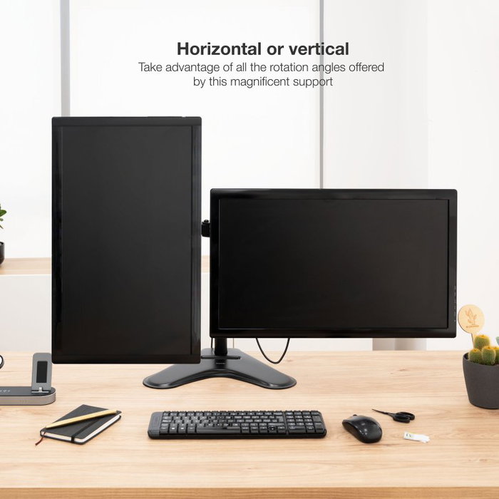 Tooq Soporte de Mesa para 2 Monitores DB1702TN-B Negro Tooq Soporte de Mesa para 2 Monitores DB1702TN-B Negro